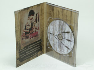 fiberboard digipak tall dvd packaging white ink flood printing