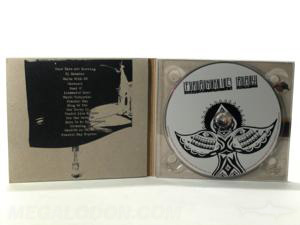 digipak fiberboard cd packaging clear tray white flook ink 