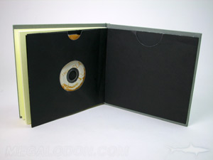 CD DVD Book Swinging sleeve center window die cut sleeve