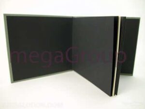 Black inside wrap solid black kraft custom sized book