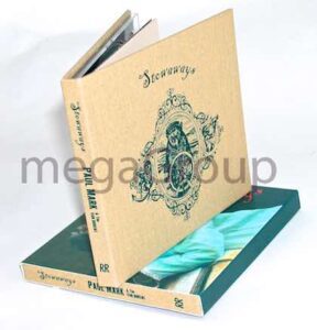 Linen wrapped cd hardcover book, 4C slipcase