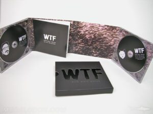 Digipak 8pp and die cut slipcase 2cd 2disc set attached stapled booklet