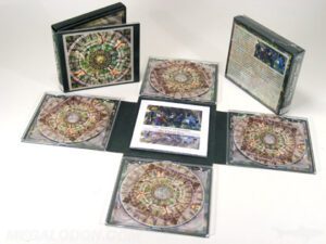 Cross Shaped Digipak, 4 Disc Set, fully open with booklet in center