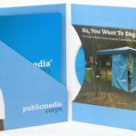 Diagonal literature pocket and wide curved disc pocket on custom tall jacket packaging