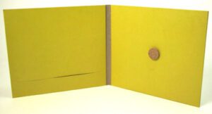 Cork Hub National Geographic Eco Jacket Fiberboard Stock PM Yellow plastic free packaging slit pocket