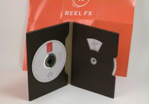 Die cut packaging custom window cut out with spinner wheel, dvd packaging fiberboard paper