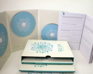 Workbook with unprinted paper for writing - Multidisc slipcase box set with tall jackets and book