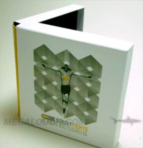 Full color box packaging custom size made to hold usb and book