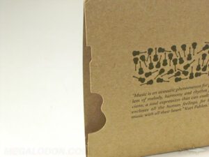 Guitar die cut on custom fiberboard packaging