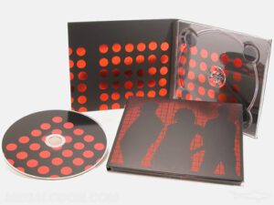 Foil stamping red color on cd digipak