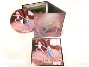 Trifold cd jacket 6pp tube pocket curved pocket for booklet