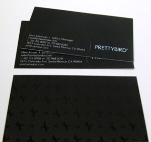 Business cards spot gloss embossing custom printing