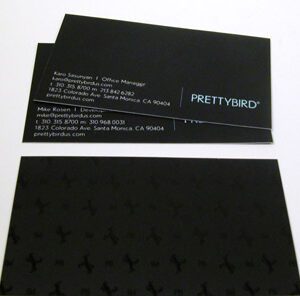 Business cards spot gloss embossing custom printing