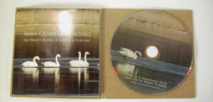 Eco friendly packaging fiberboard cd jacket with white foam hub and booklet
