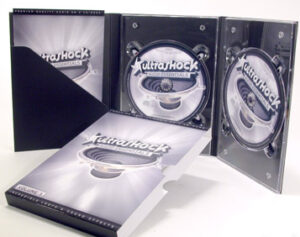Multidisc slipcase set 6pp tall digipak 2 discs diagonal literature pocket slipcase with thumbnotches, dvd digipak