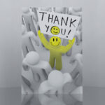 Video card thank you with lcd panel inside