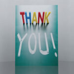 vide screen card thank you 4pp tall