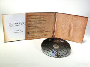 Vintage look cd jacket sepia tone parchment paper outward facing pocket