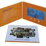 Video Screen packaging 4pp printed brochure A5 7inch screen