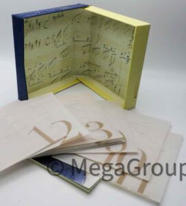 Hinged Box CD Packaging, 11 Discs Vellum Sleeves Perfect Bound Book, Beethoven Collection