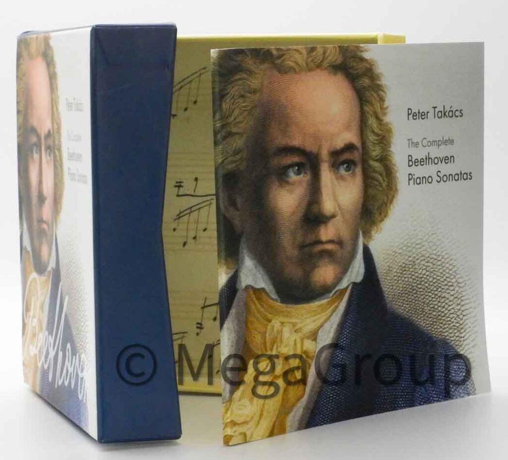 Hinged Box CD Packaging, 11 Discs Vellum Sleeves Perfect Bound Book, Beethoven Collection