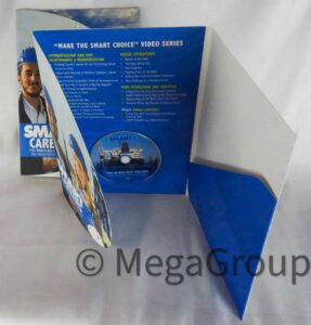 Portfolio folder 6pp with literature pocket, disc foam hub, velcro seal - Smart Careers