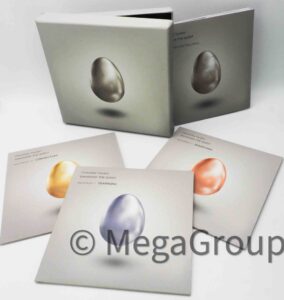 metallic ink printing cd box set with perfect binding on booklet and three cd jackets with metallic ink printing